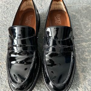 Franco Sarto size 8.5 Black Patent Loafers